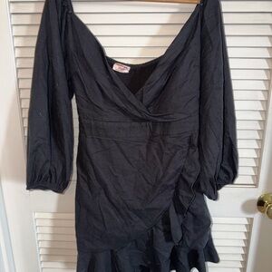 Showpo Black Long Sleeve Dress